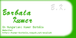 borbala kumer business card